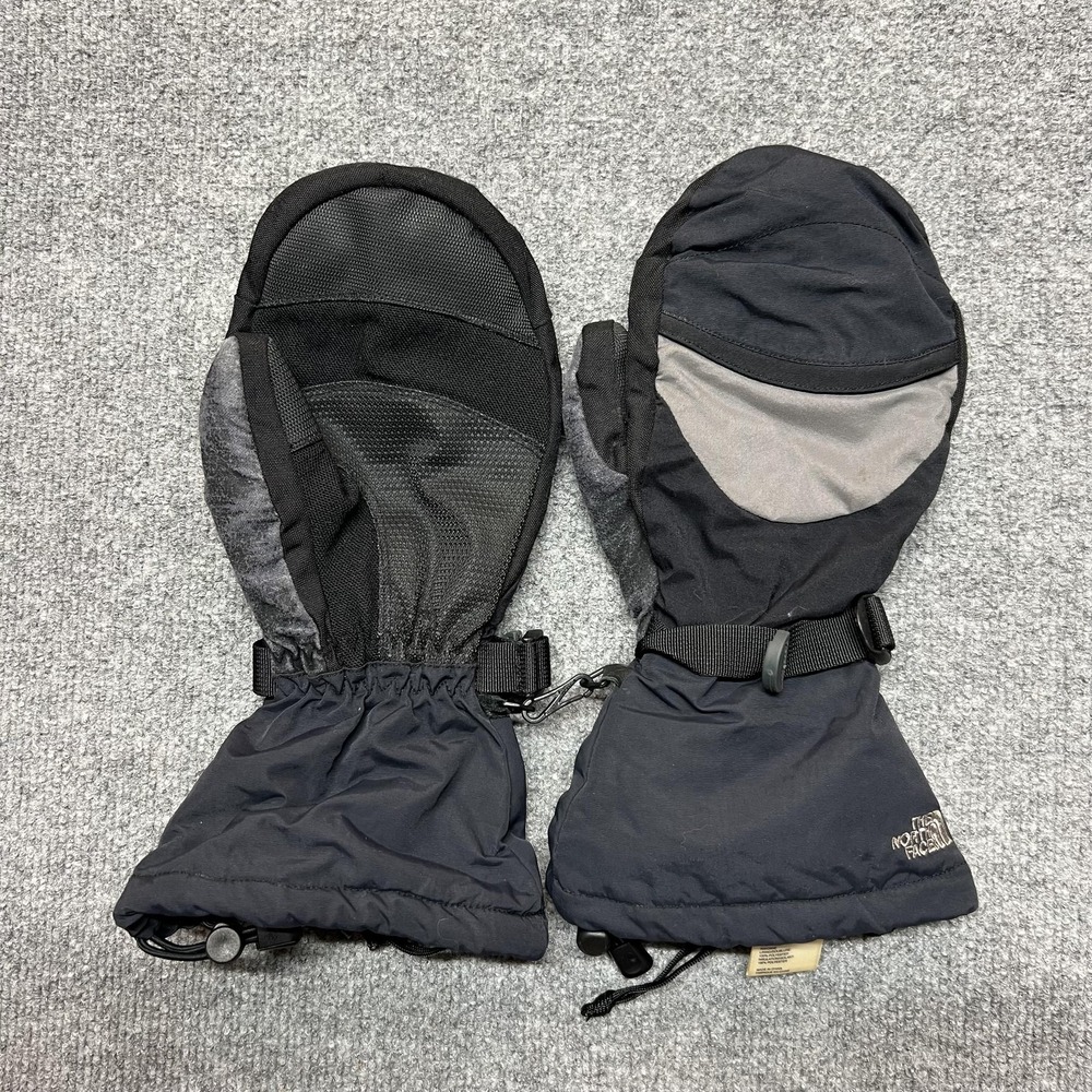 The North Face Mittens Mens Large Black Ski Winter Insulated Faux Leather Palm